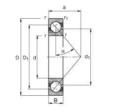 Bearing 71816-B-TVH FAG