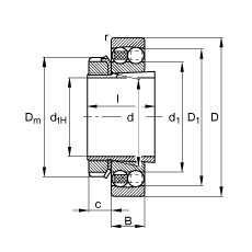 Bearing 2322-K-M-C3 + H2322 FAG