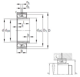 Bearing 239/670-B-K-MB+AH39/670 FAG