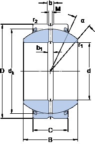 Bearing GEZH 304 ES-2RS SKF