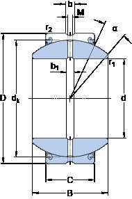 Bearing GEZH 308 ES-2LS SKF