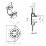 Bearing USPFL205 SNR